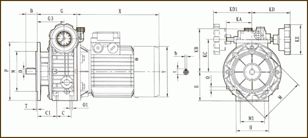 Присоединительные размеры мотор редукторов